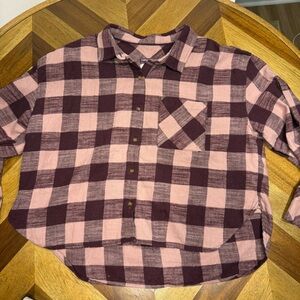 Scotch & Soda Amsterdam Mauve and Burgundy Checkered Flannel Shirt